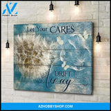 Gorgeous Dandelion and Butterfly Canvas Drift Away Wall Art Decor