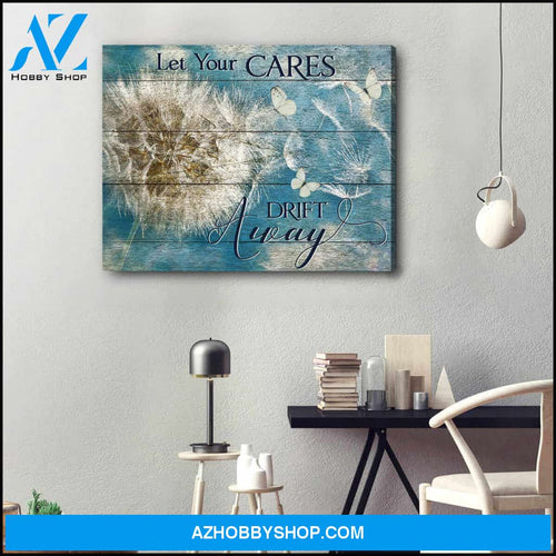 Gorgeous Dandelion and Butterfly Canvas Drift Away Wall Art Decor