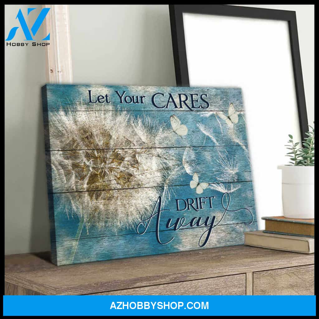 Gorgeous Dandelion and Butterfly Canvas Drift Away Wall Art Decor