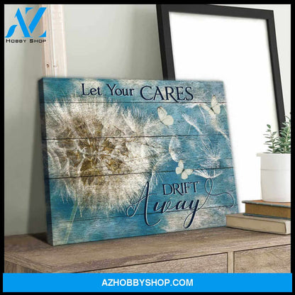 Gorgeous Dandelion and Butterfly Canvas Drift Away Wall Art Decor