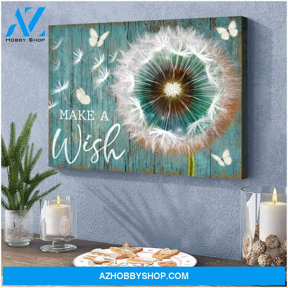 Gorgeous Dandelion And Butterfly Canvas Wall Art