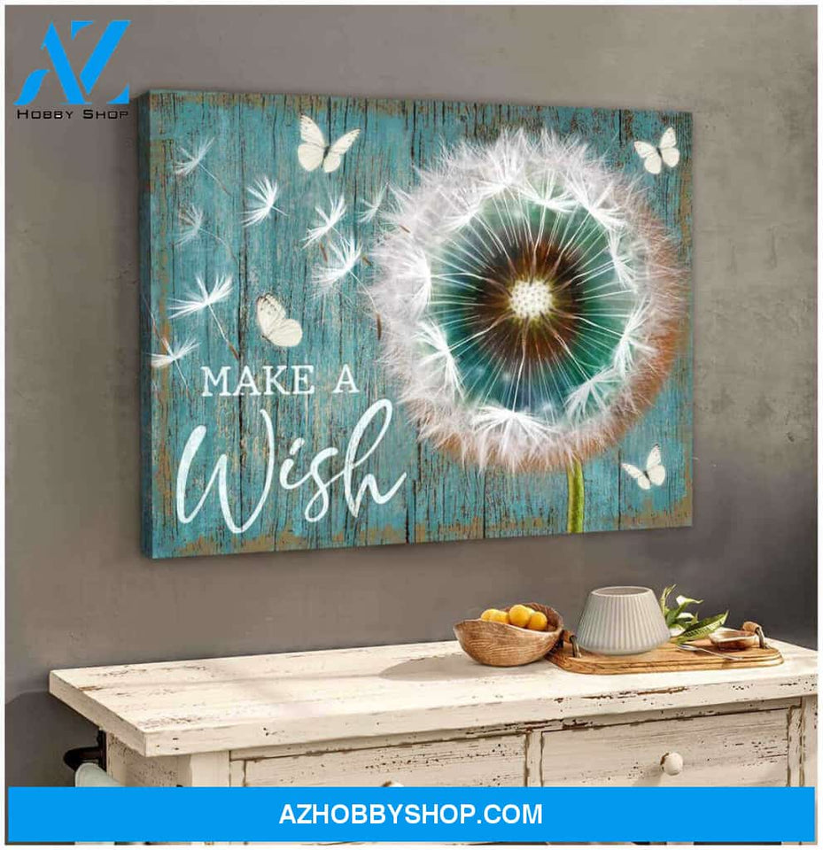 Gorgeous Dandelion And Butterfly Canvas Wall Art