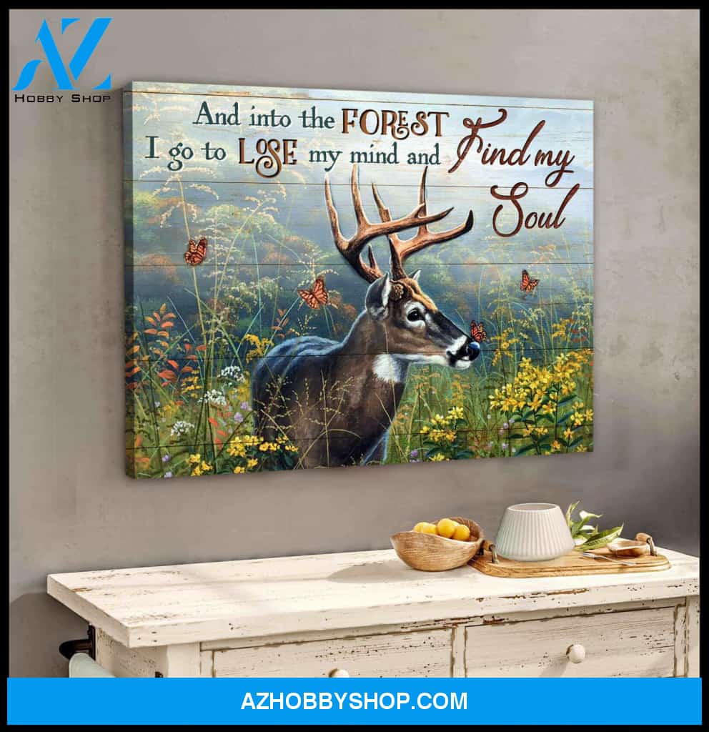 Gorgeous Deer Canvas Find My Soul Wall Art Decor