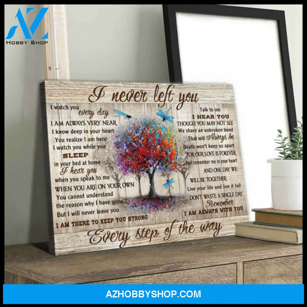 Gorgeous Dragonfly Canvas I Never Left You Wall Art Decor | Moosfy Wrap Canvas Ready To Hang