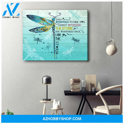 Gorgeous Dragonfly I am the storm Canvas Wall Art Decor
