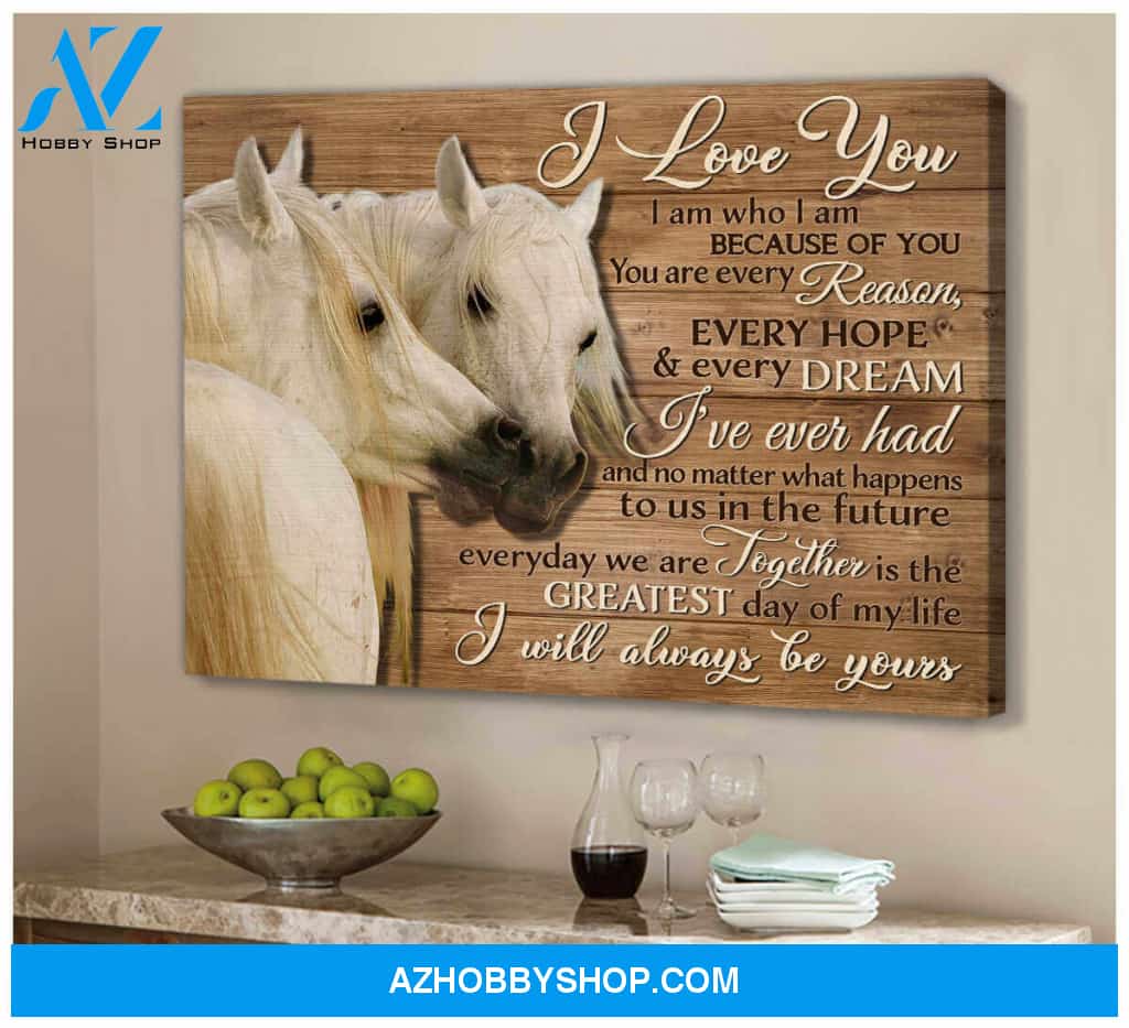 Gorgeous Horse Canvas I Love You Horse Wall Art Decor