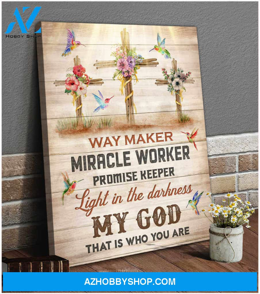 Gorgeous Hummingbird Canvas My God Wall Art Decor