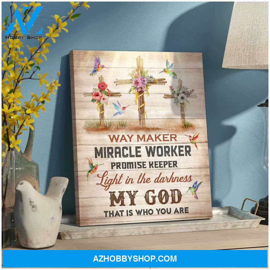 Gorgeous Hummingbird Canvas My God Wall Art Decor