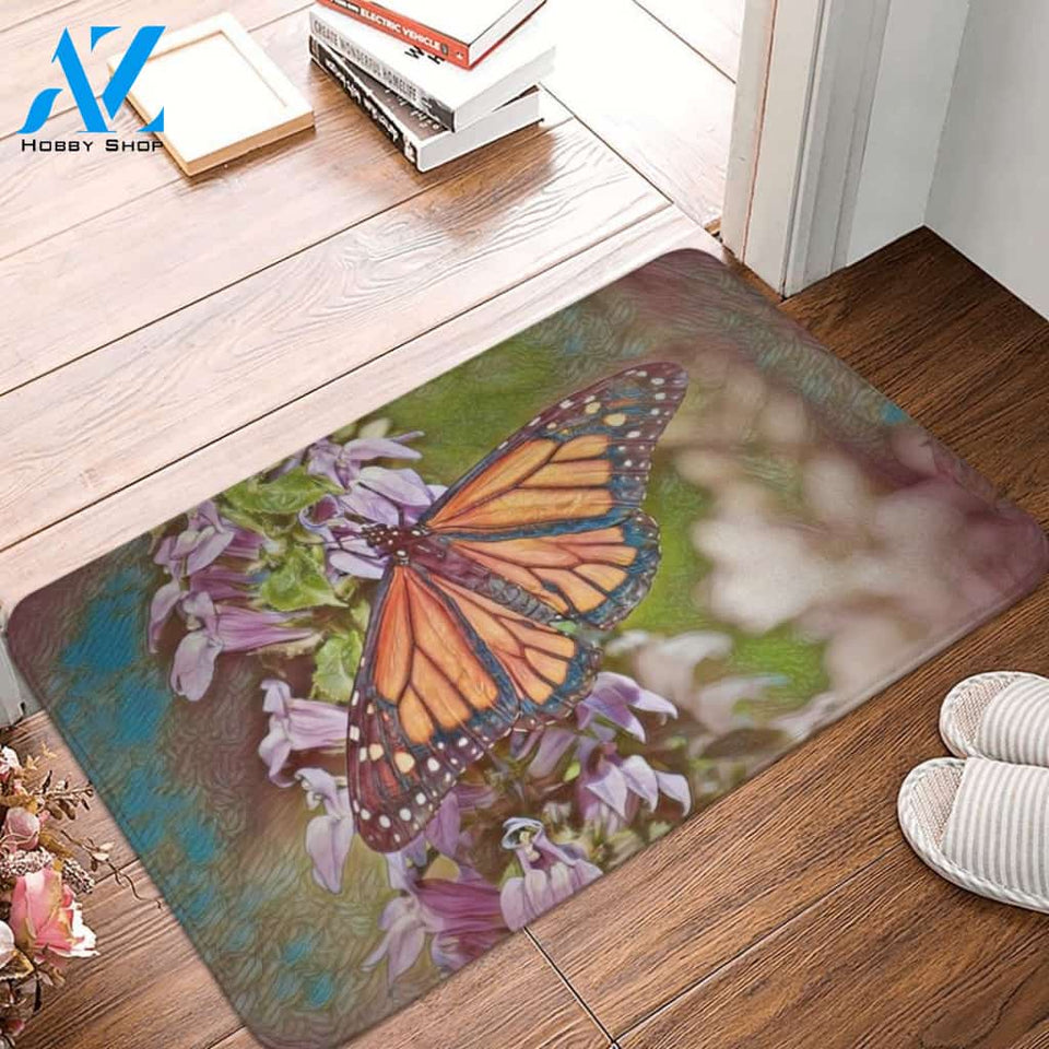 Gorgeous Monarch Butterfly Doormat Indoor And Outdoor Mat Entrance Rug Sweet Home Decor Housewarming Gift Gift For Friend Family Butterflies Lovers