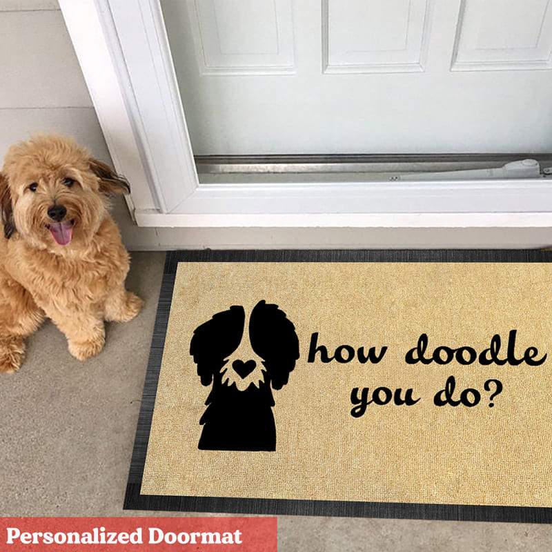 How Doodle You Do Dog Doormat, Dog Lover Gift