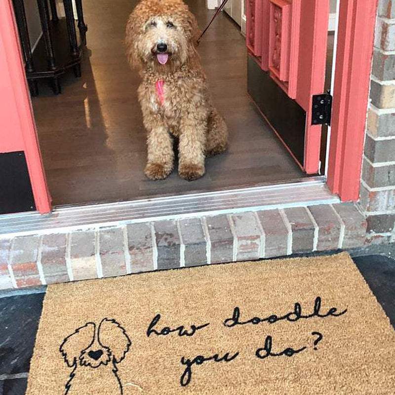 How Doodle You Do Dog Doormat, Dog Lover Gift