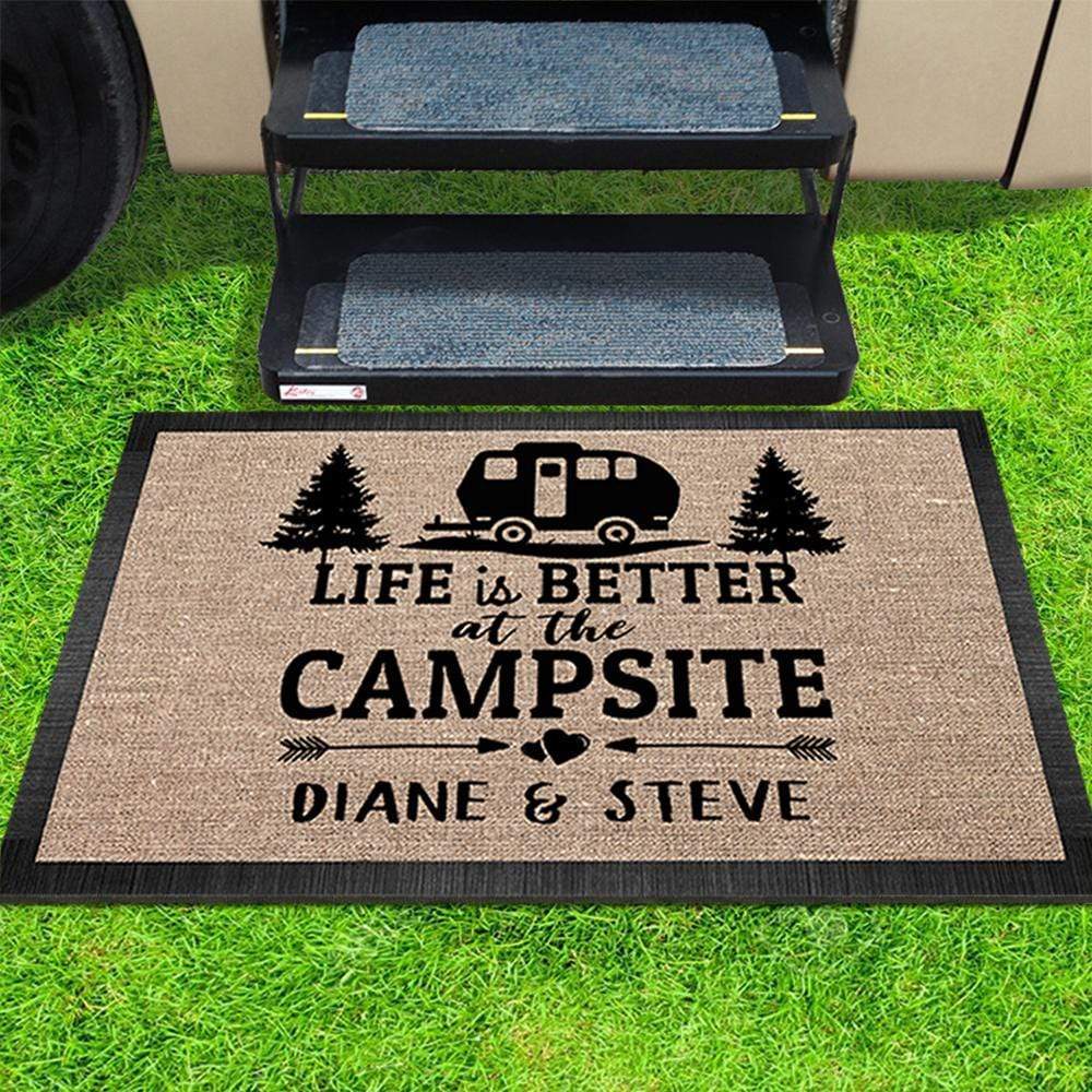 Life Is Better Camping Doormat, RV Camper, Motor Home Doormat, Camping Gift