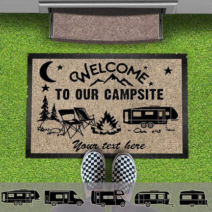 Welcome To Our Campsite Camping Doormat, RVs Camper Motorhome, Camping Gift
