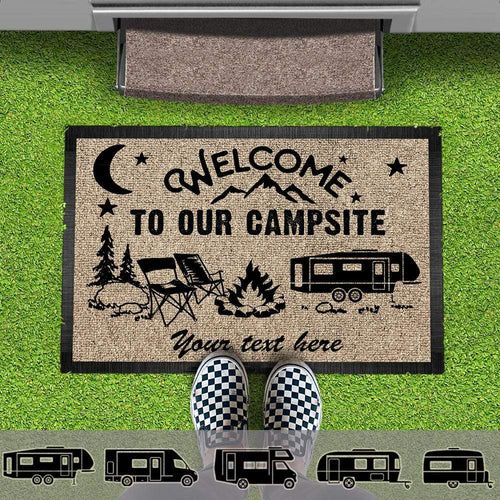 Welcome To Our Campsite Camping Doormat, RVs Camper Motorhome, Camping Gift