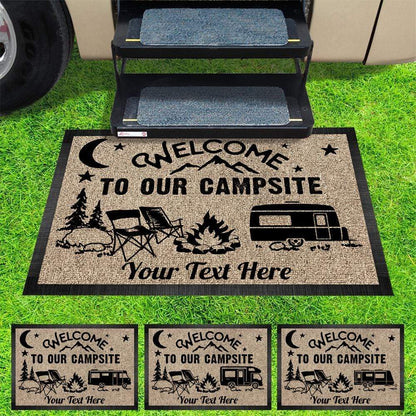 Welcome To Our Campsite Camping Doormat, RVs Camper Motorhome, Camping Gift