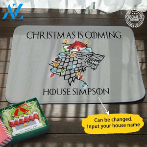 GOT Christmas Personalized Doormat