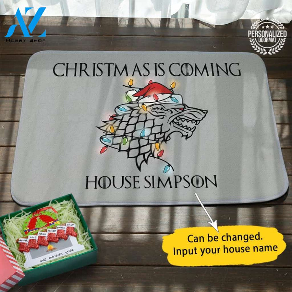 GOT Christmas Personalized Doormat