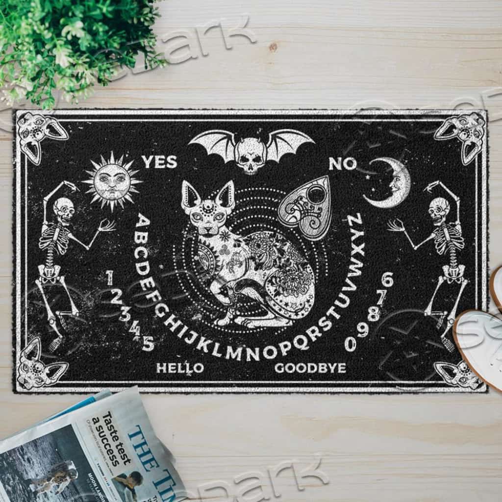 Gothic Ouija Board Cat SED-0736 Door Mat