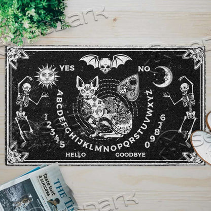 Gothic Ouija Board Cat SED-0736 Door Mat