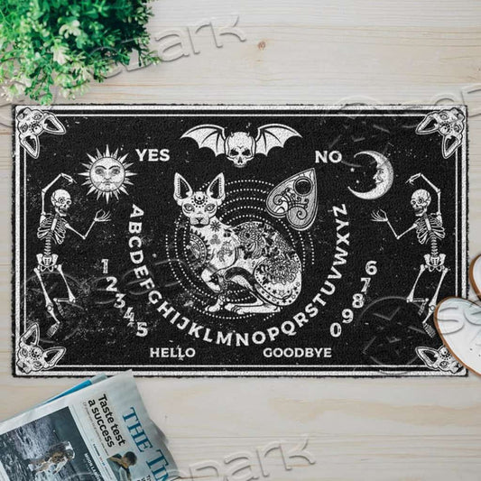 Gothic Ouija Board Cat SED-0736 Door Mat