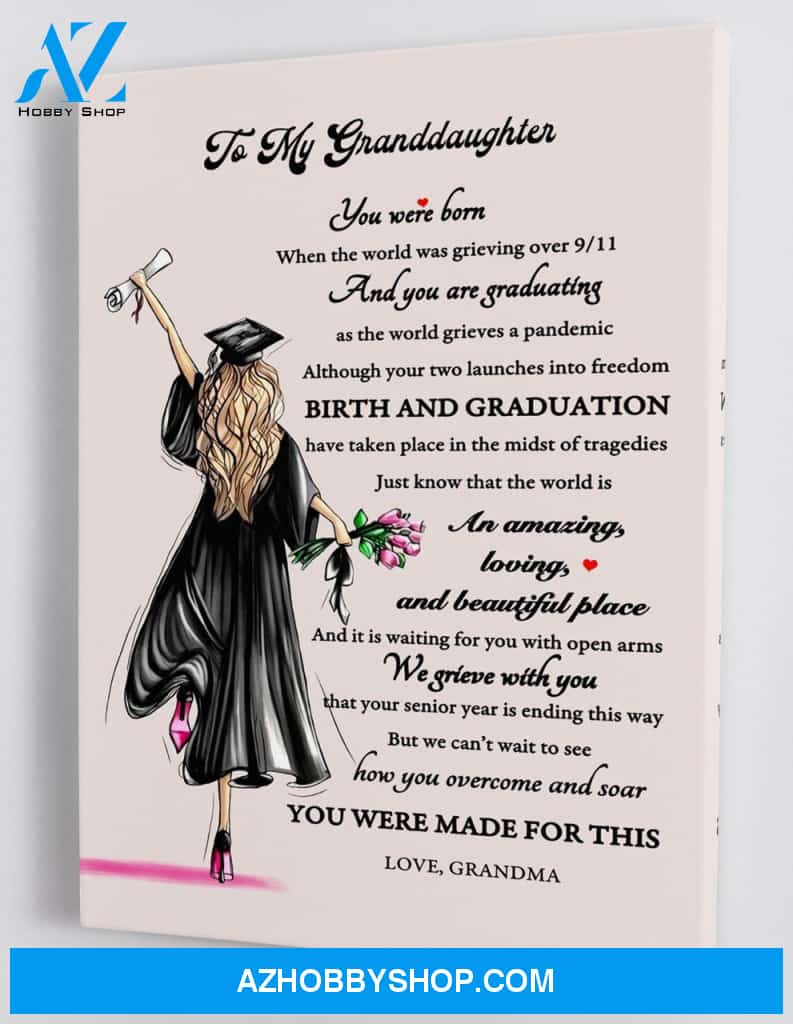 Graduation Gift For Granddaughter Senior 2021 - From Grandma - Framed Canvas GMD011