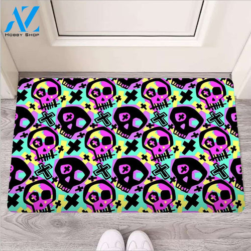 Graffiti Skull Door Mat