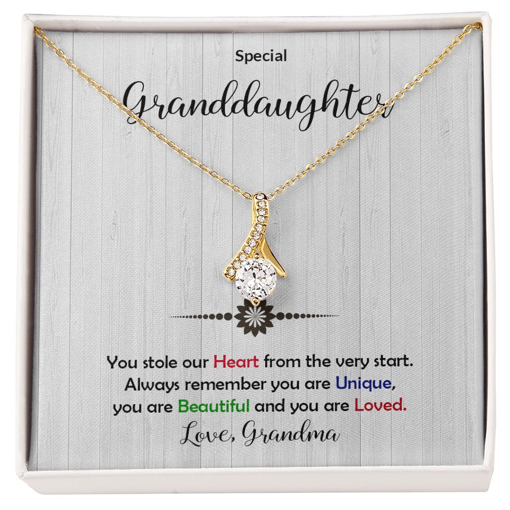 Granddaughter - Beautiful and Loved - Alluring Beauty Necklace