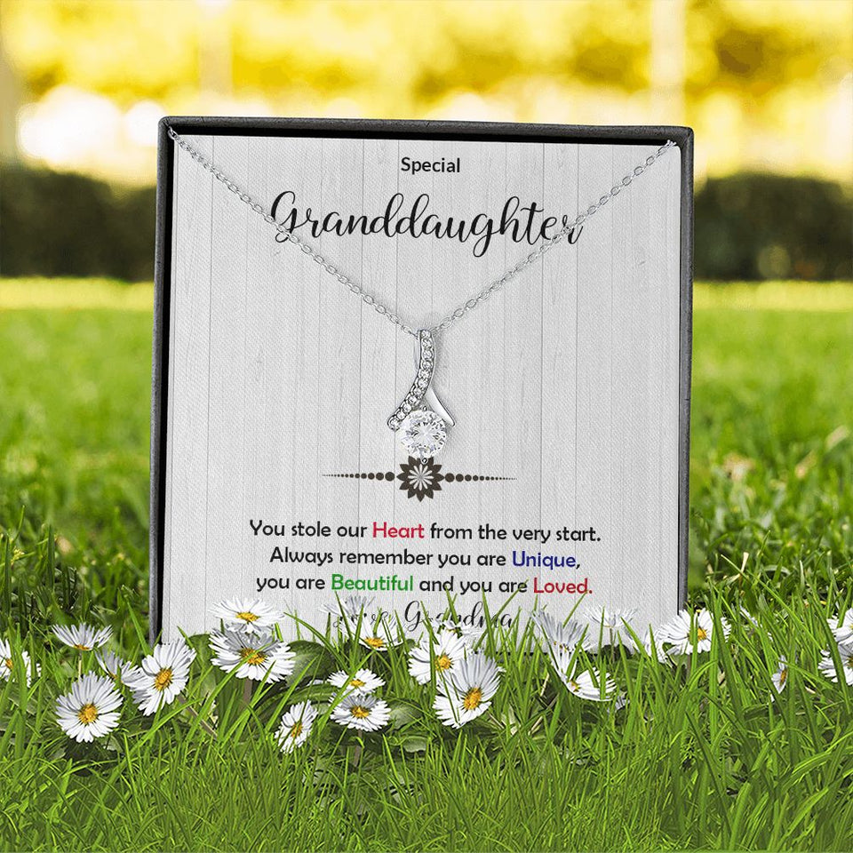 Granddaughter - Beautiful and Loved - Alluring Beauty Necklace