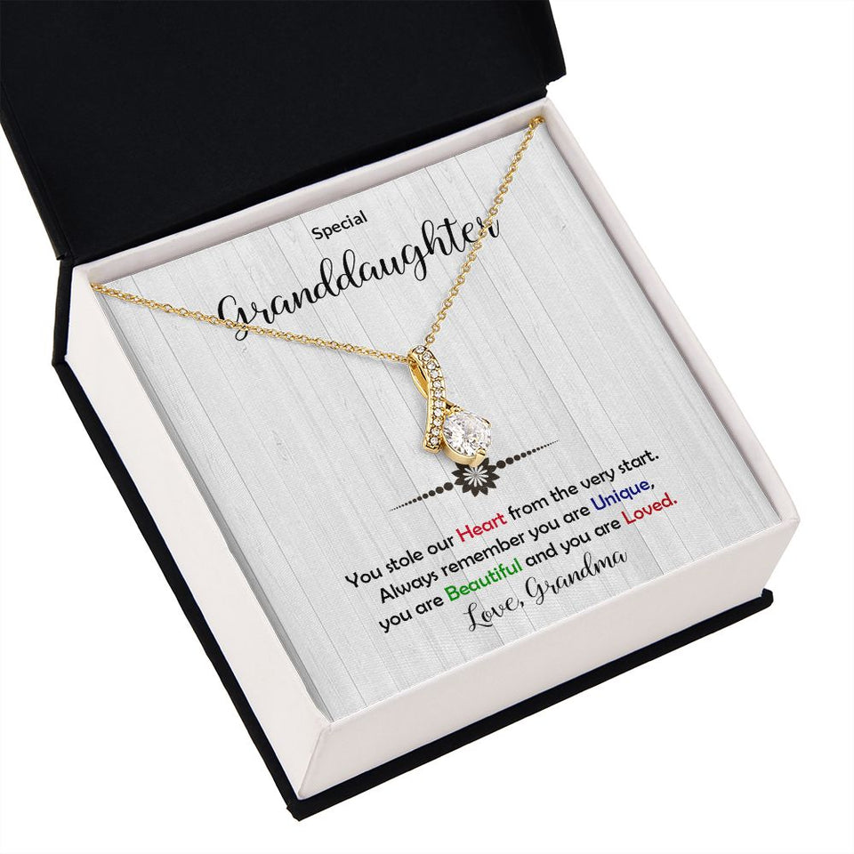 Granddaughter - Beautiful and Loved - Alluring Beauty Necklace