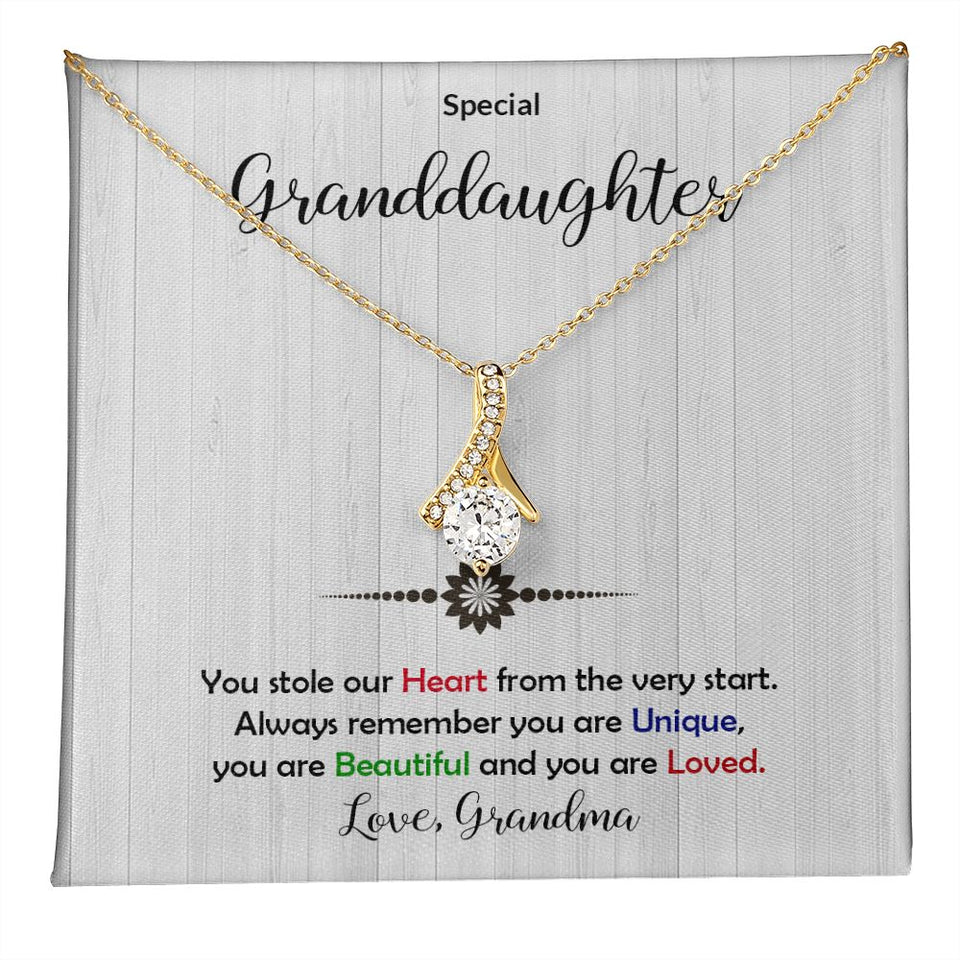 Granddaughter - Beautiful and Loved - Alluring Beauty Necklace