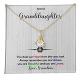 Granddaughter - Beautiful and Loved - Alluring Beauty Necklace
