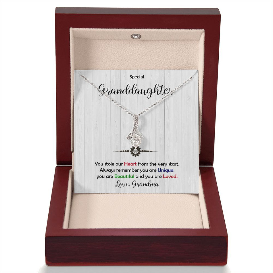 Granddaughter - Beautiful and Loved - Alluring Beauty Necklace