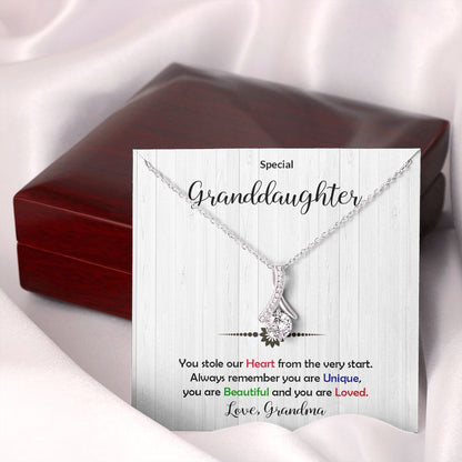 Granddaughter - Beautiful and Loved - Alluring Beauty Necklace