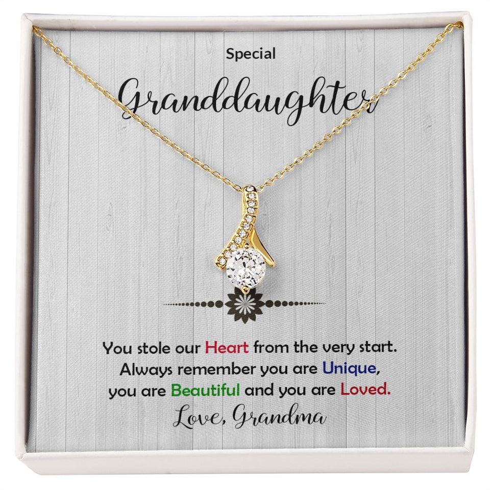 Granddaughter - Beautiful and Loved - Alluring Beauty Necklace