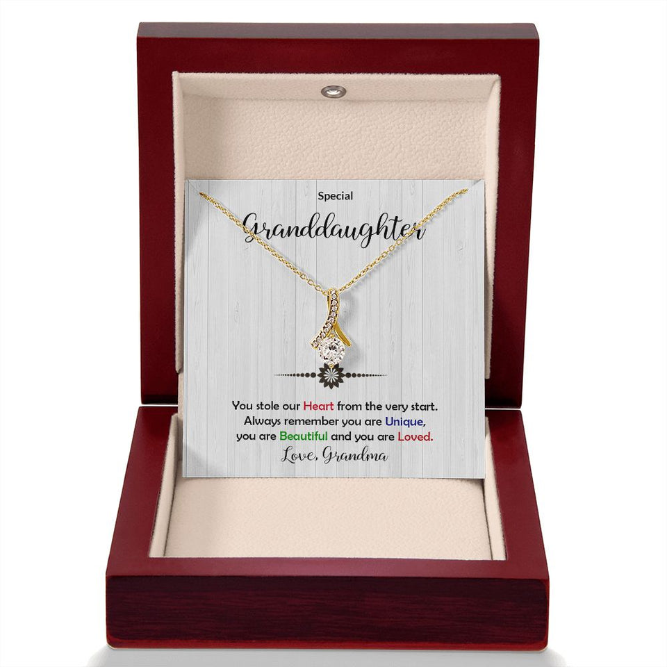 Granddaughter - Beautiful and Loved - Alluring Beauty Necklace