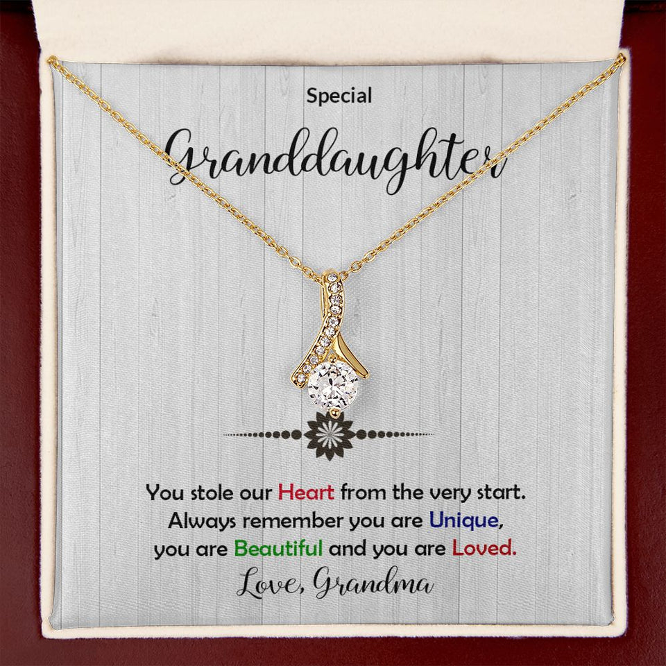 Granddaughter - Beautiful and Loved - Alluring Beauty Necklace
