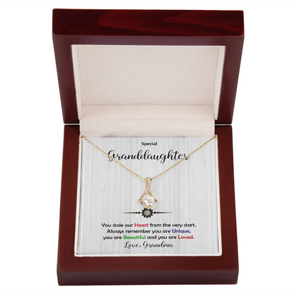 Granddaughter - Beautiful and Loved - Alluring Beauty Necklace