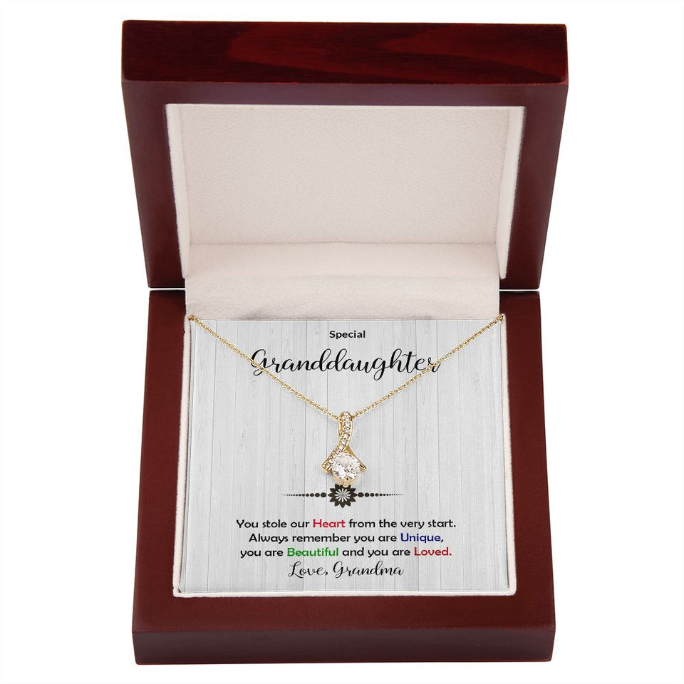 Granddaughter - Beautiful and Loved - Alluring Beauty Necklace