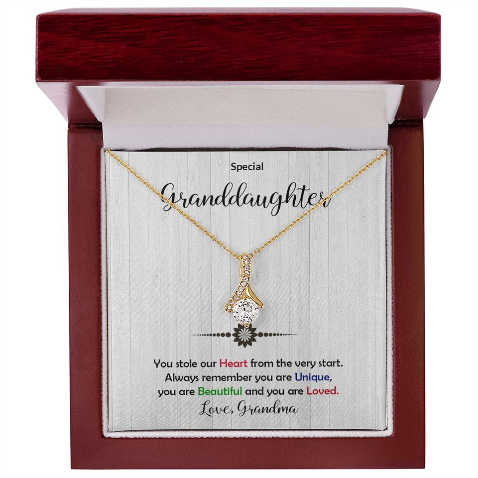 Granddaughter - Beautiful and Loved - Alluring Beauty Necklace
