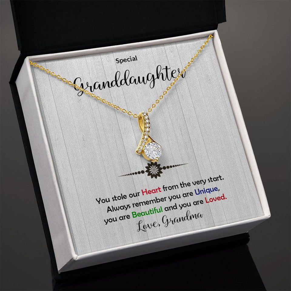 Granddaughter - Beautiful and Loved - Alluring Beauty Necklace
