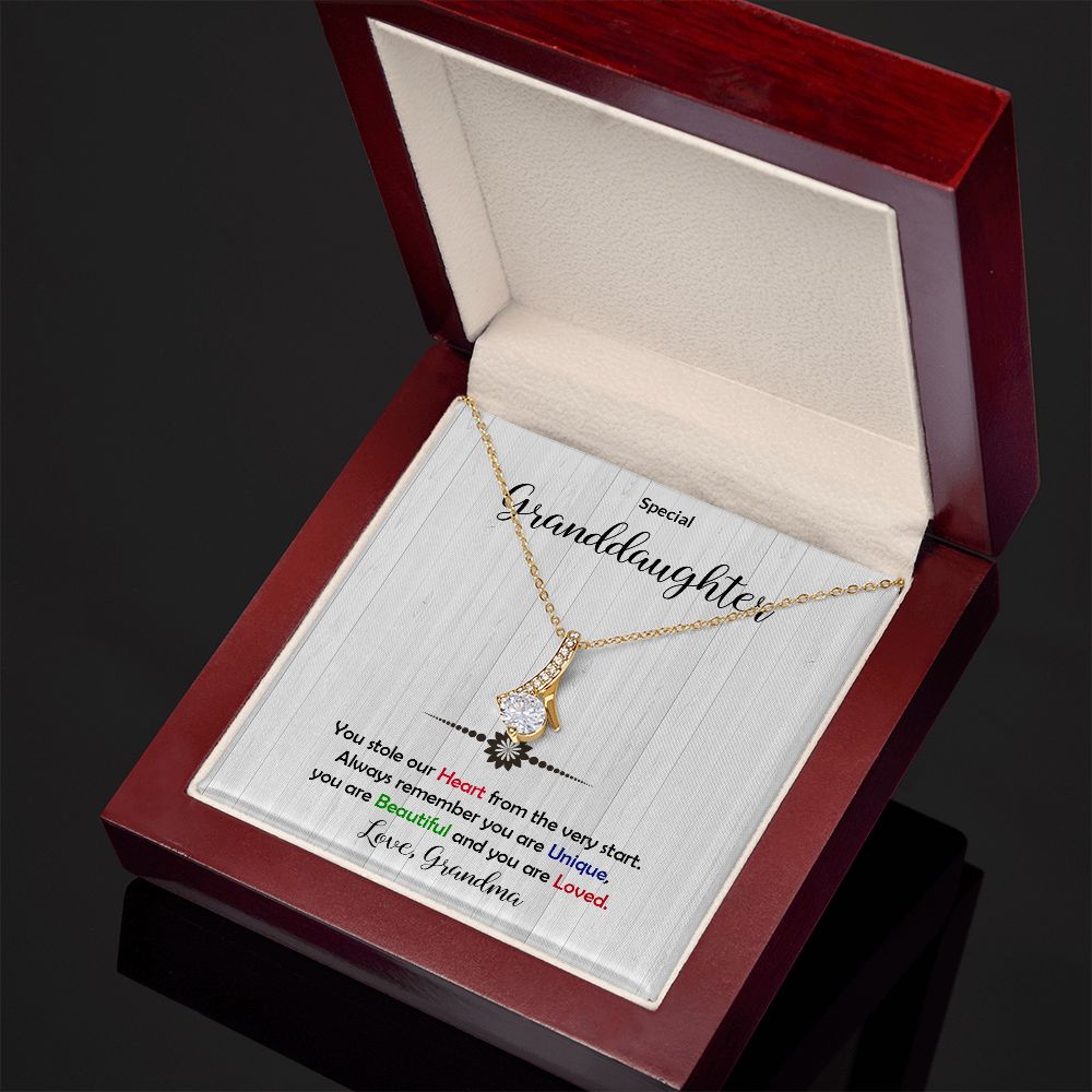 Granddaughter - Beautiful and Loved - Alluring Beauty Necklace