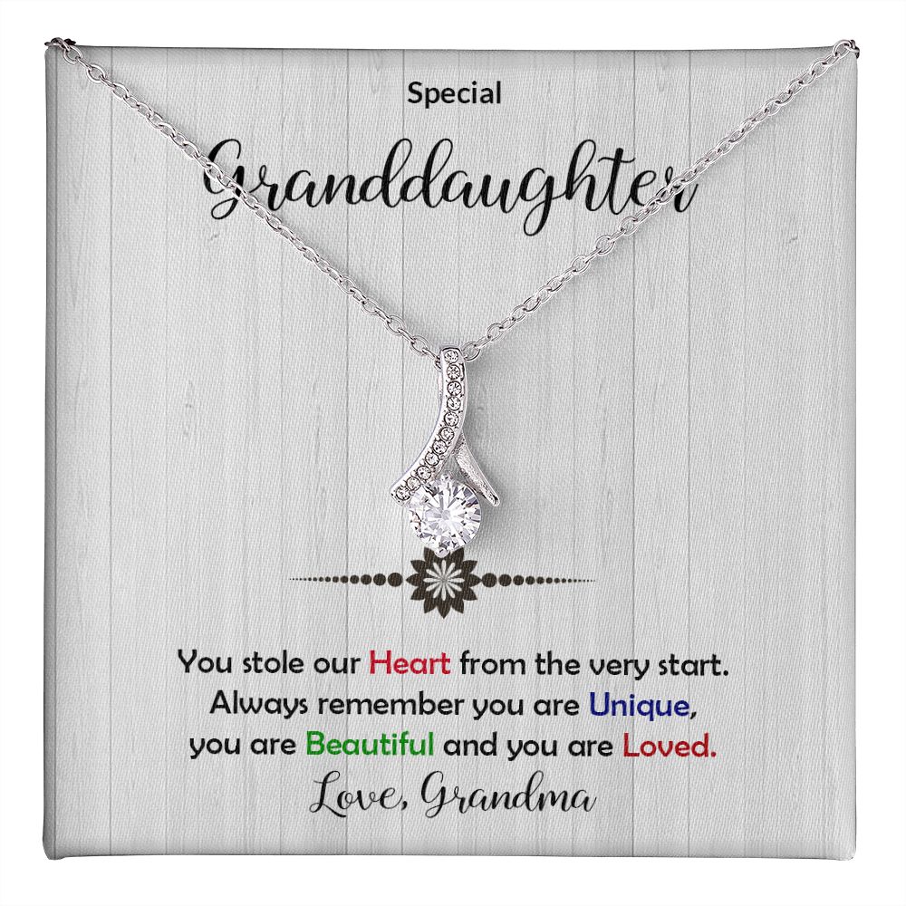 Granddaughter - Beautiful and Loved - Alluring Beauty Necklace