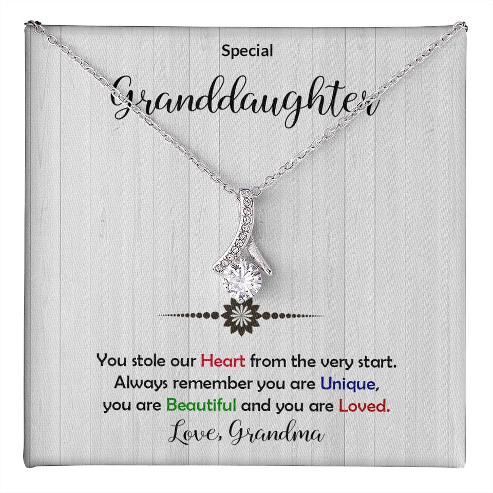 Granddaughter - Beautiful and Loved - Alluring Beauty Necklace