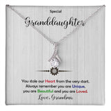 Granddaughter - Beautiful and Loved - Alluring Beauty Necklace