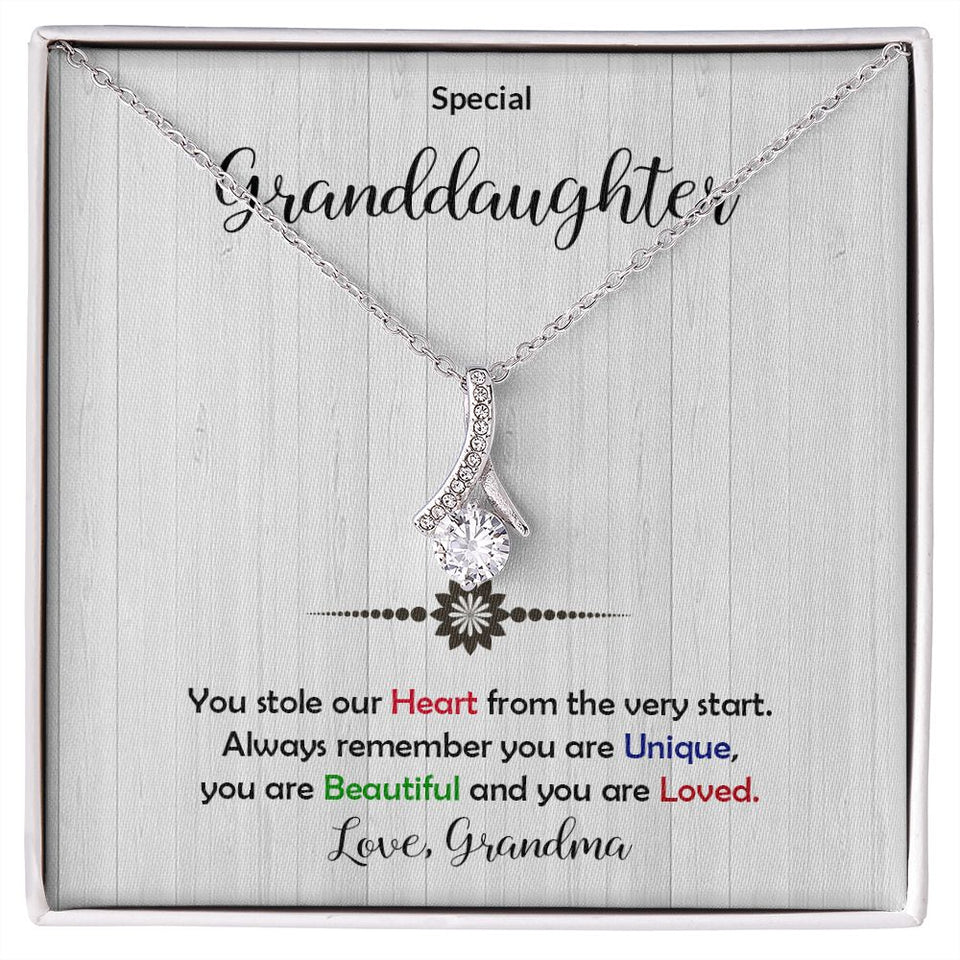 Granddaughter - Beautiful and Loved - Alluring Beauty Necklace