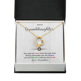 Granddaughter -Beautiful and Loved - Forever Love Heart Necklace