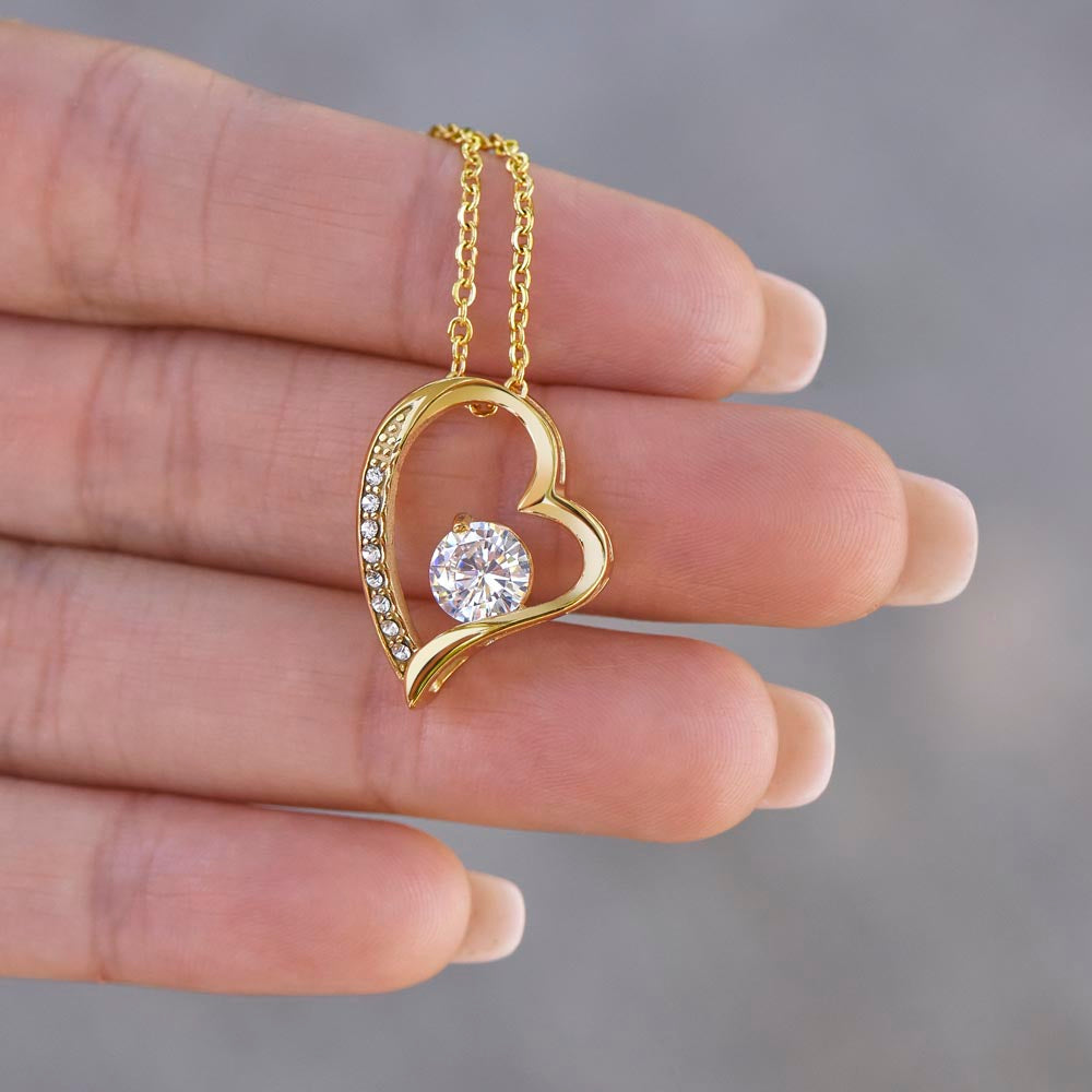 Granddaughter -Beautiful and Loved - Forever Love Heart Necklace