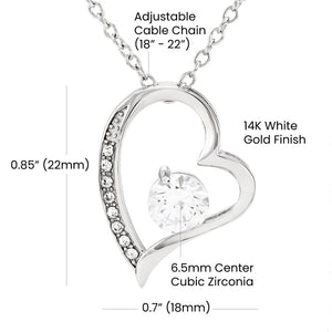 Granddaughter -Beautiful and Loved - Forever Love Heart Necklace