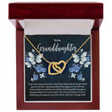 Granddaughter Butterflies Interlocking Hearts Necklace