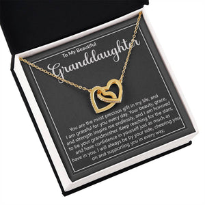 Granddaughter Precious Gift Interlocking Hearts Necklace
